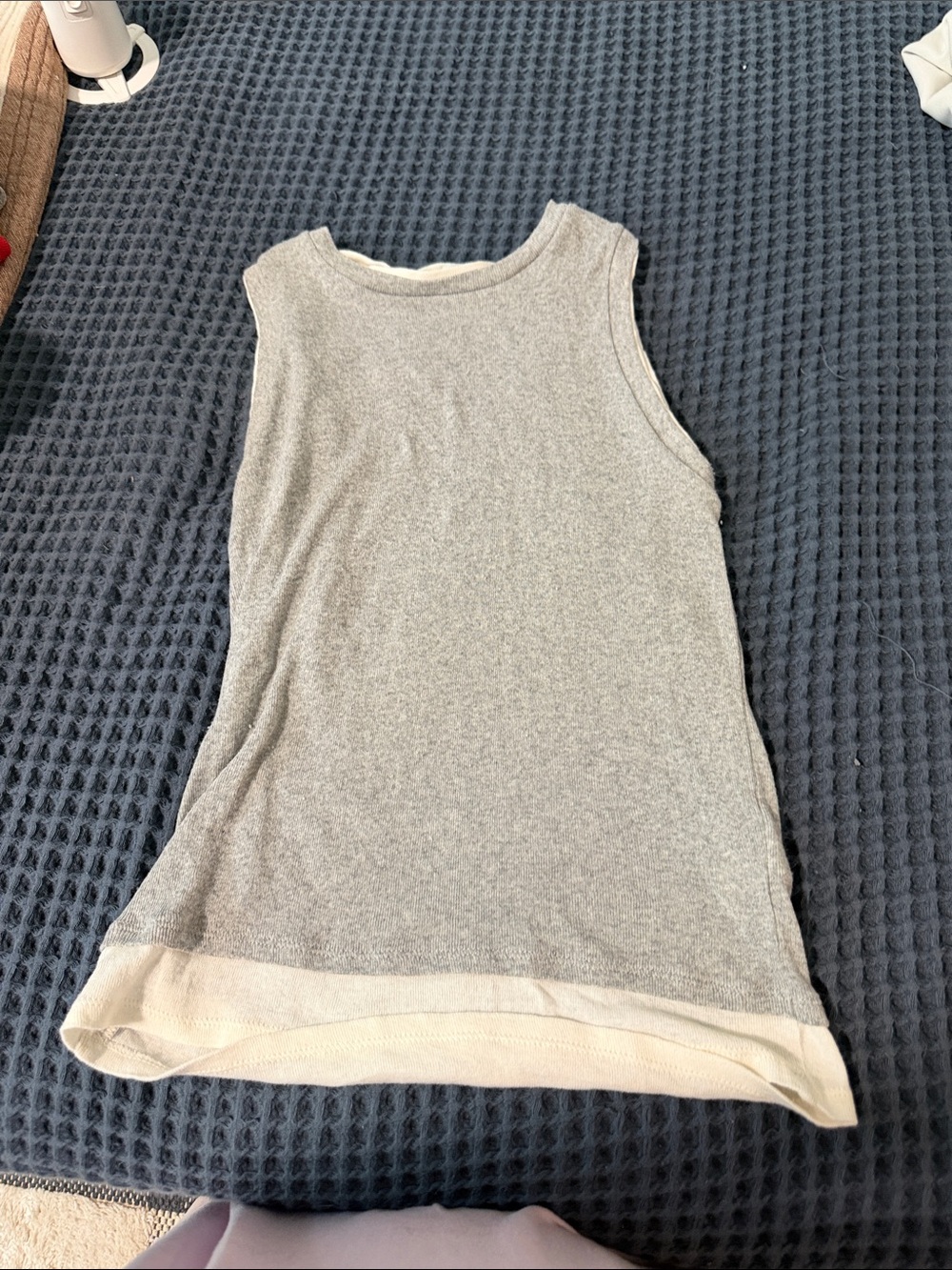 Girls' Gray Sleeveless Knit Tank Top